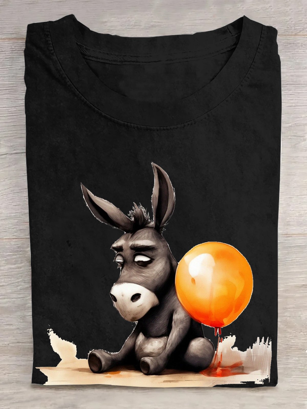 Cotton Crew Neck Donkey Casual T-Shirt