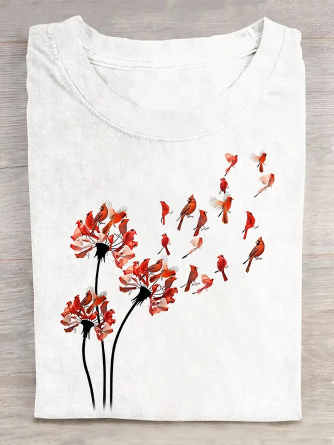 Red Cardinal Cotton T-shirt