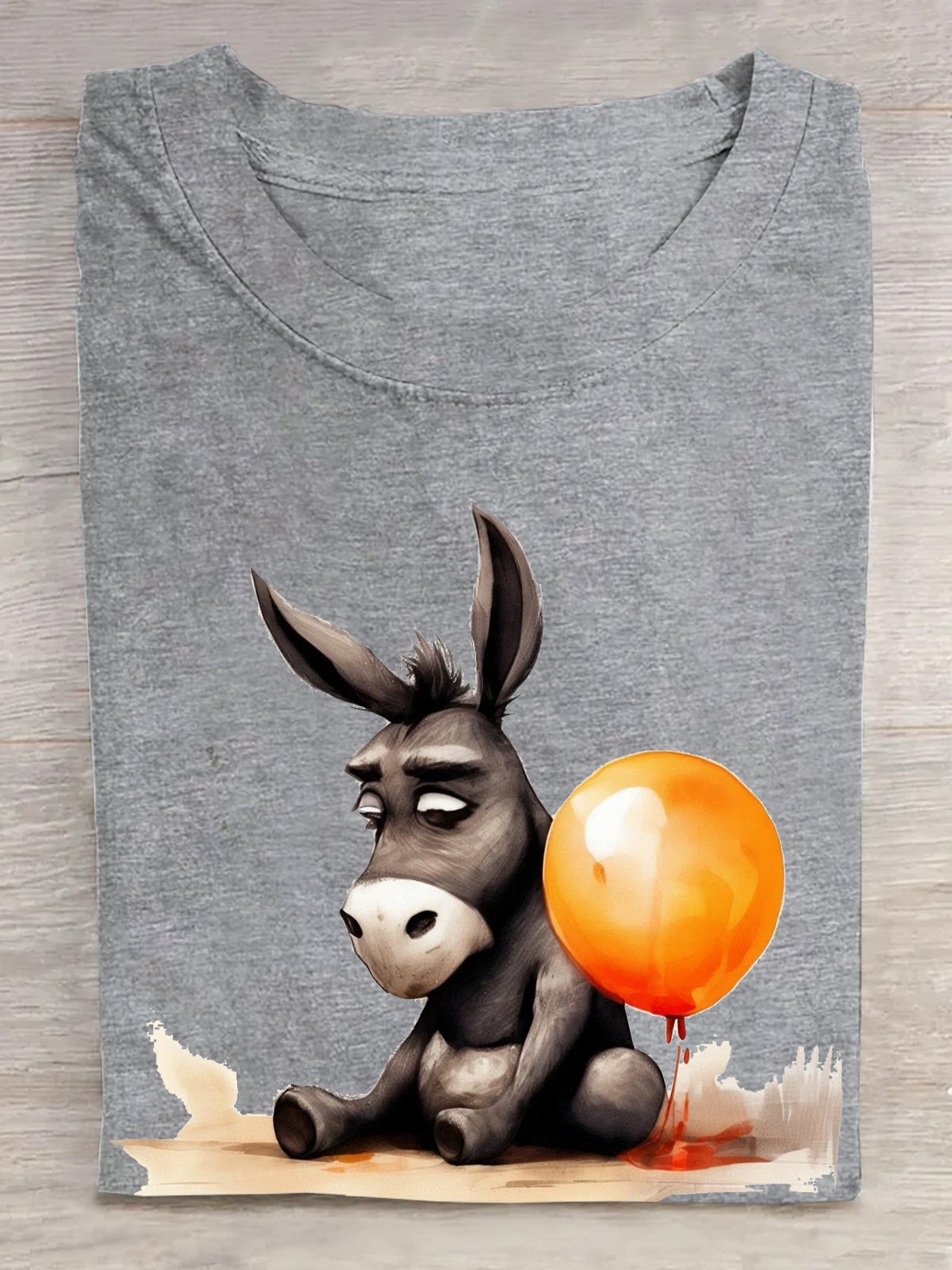 Cotton Crew Neck Donkey Casual T-Shirt