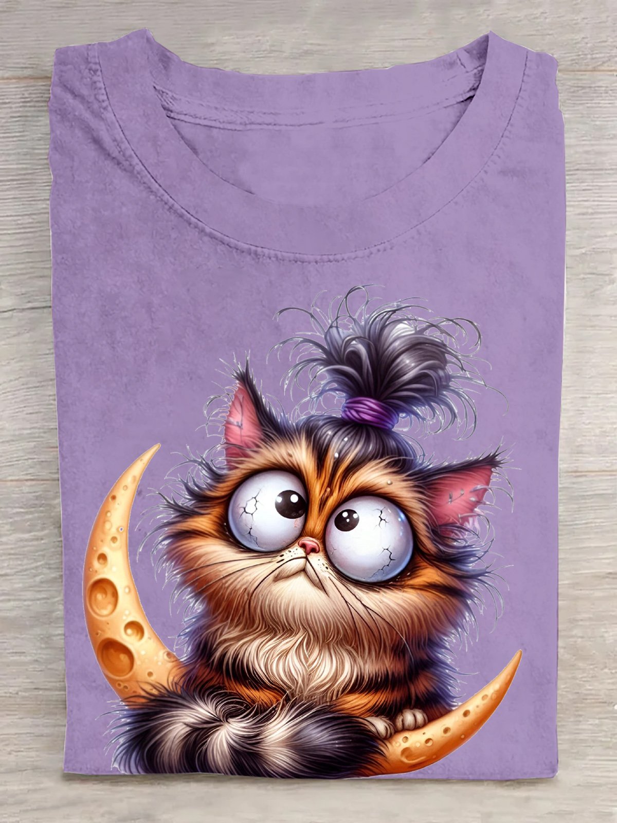 Casual Cotton Cat Loose T-Shirt