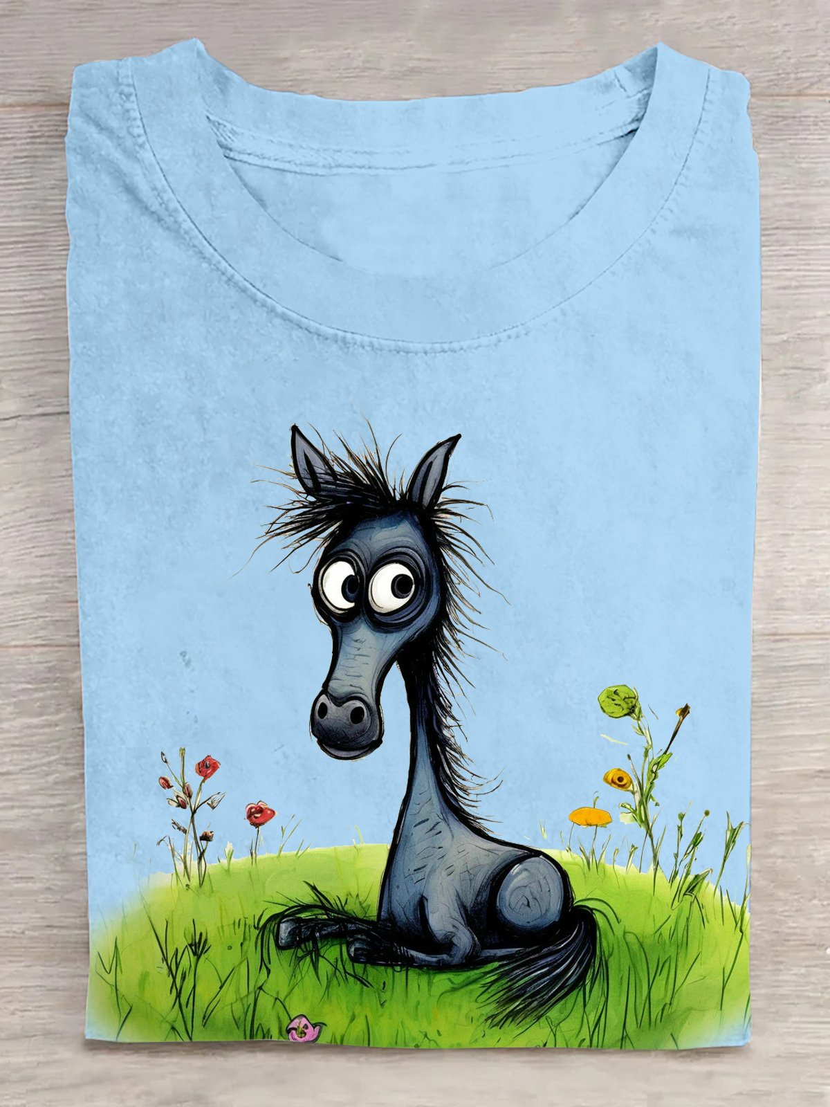 Donkey Casual Crew Neck Cotton T-Shirt