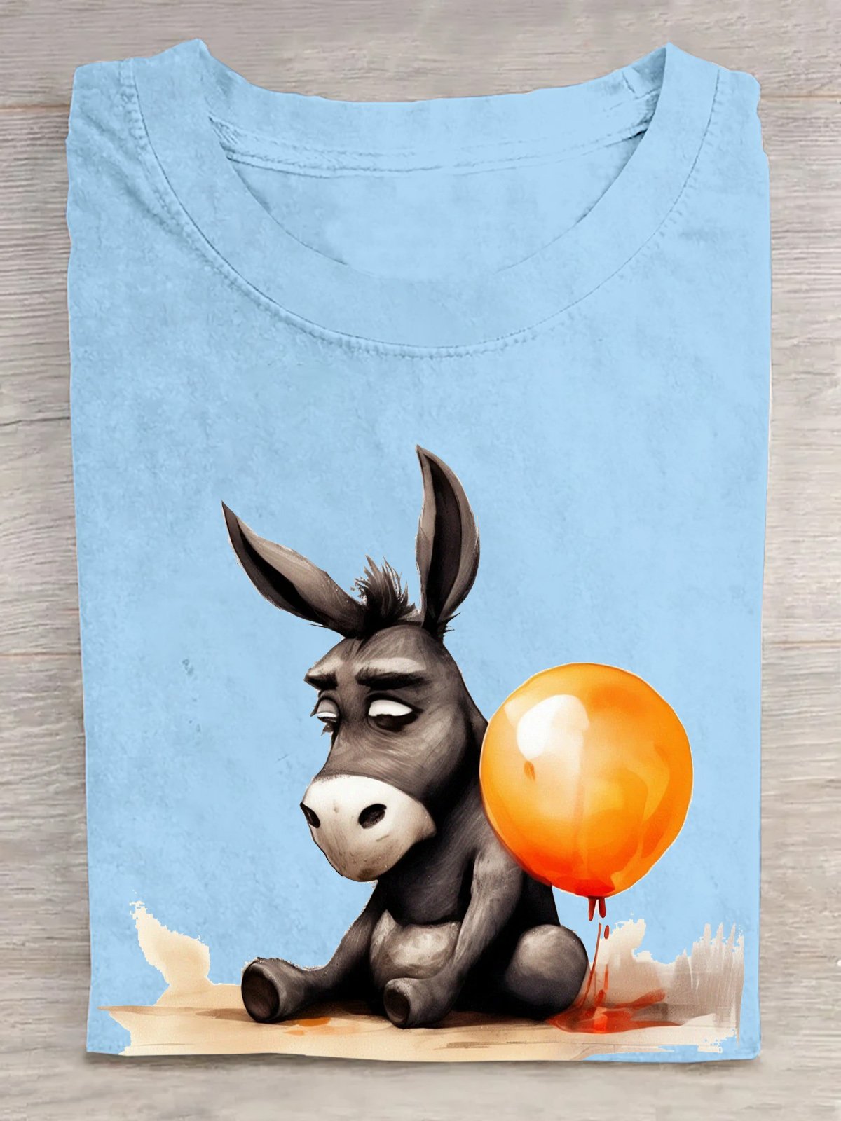 Cotton Crew Neck Donkey Casual T-Shirt