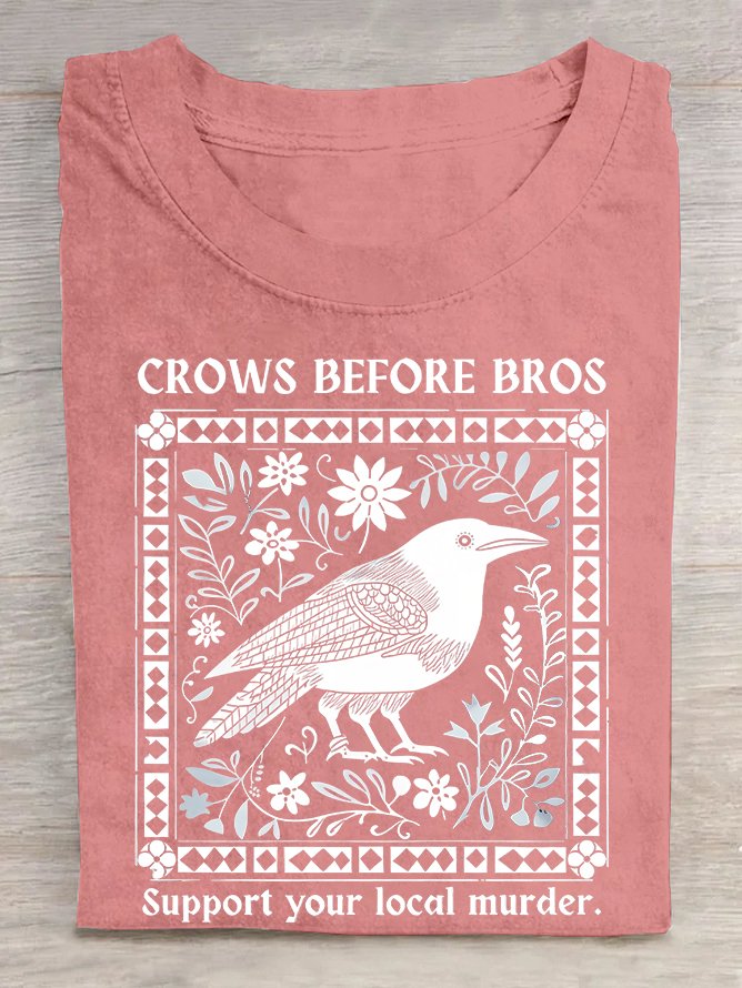 Crows Before Bros Cotton T-shirt