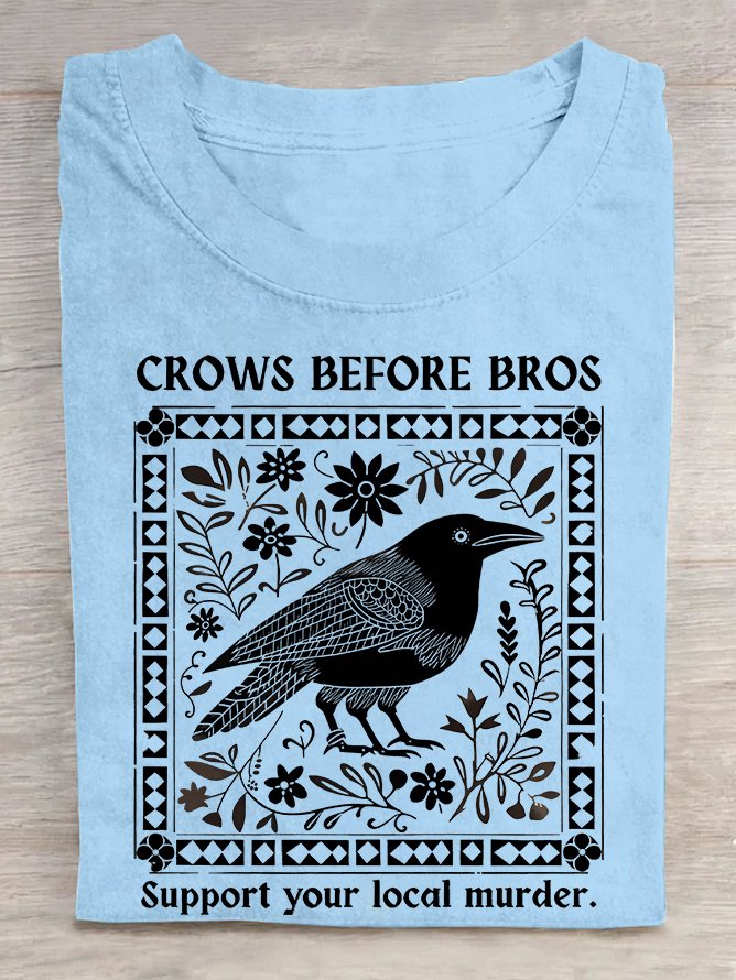 Crows Before Bros Cotton T-shirt