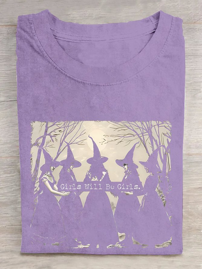 Comfort Colors Girls Will Be Girls Witch Cotton T-shirt