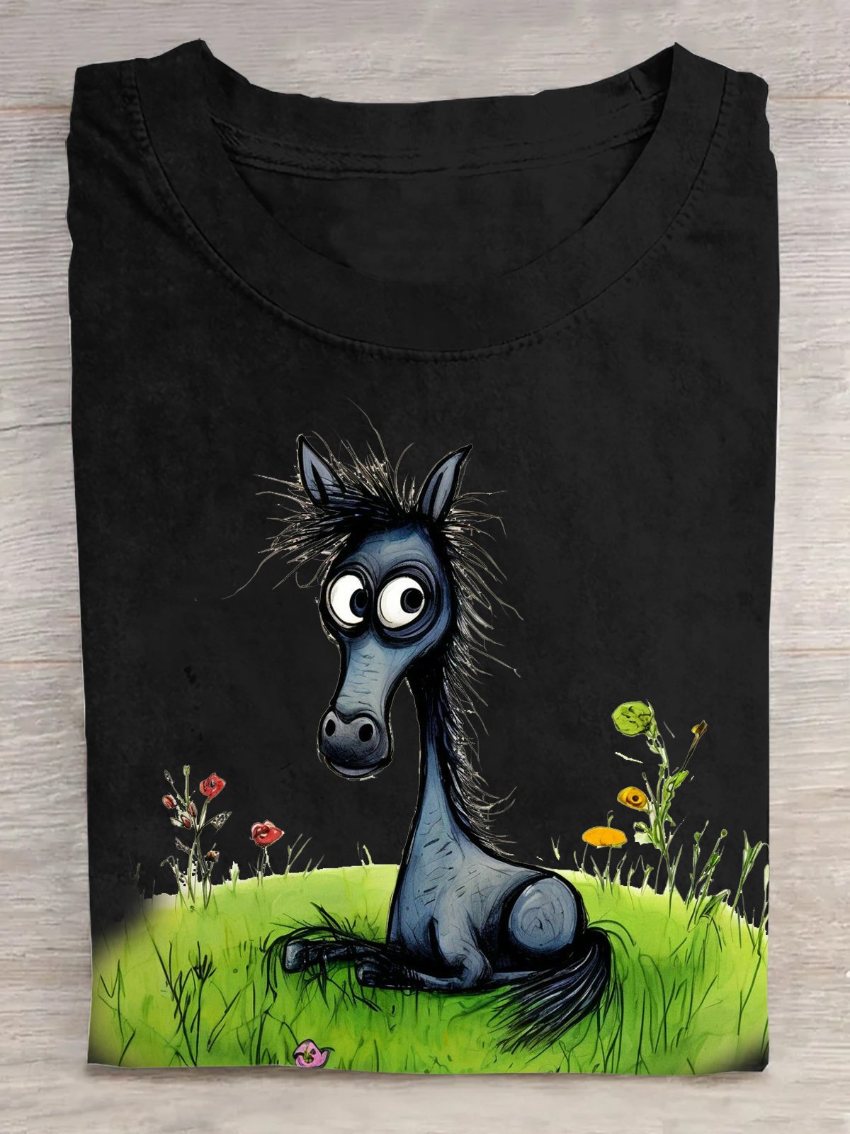 Donkey Casual Crew Neck Cotton T-Shirt