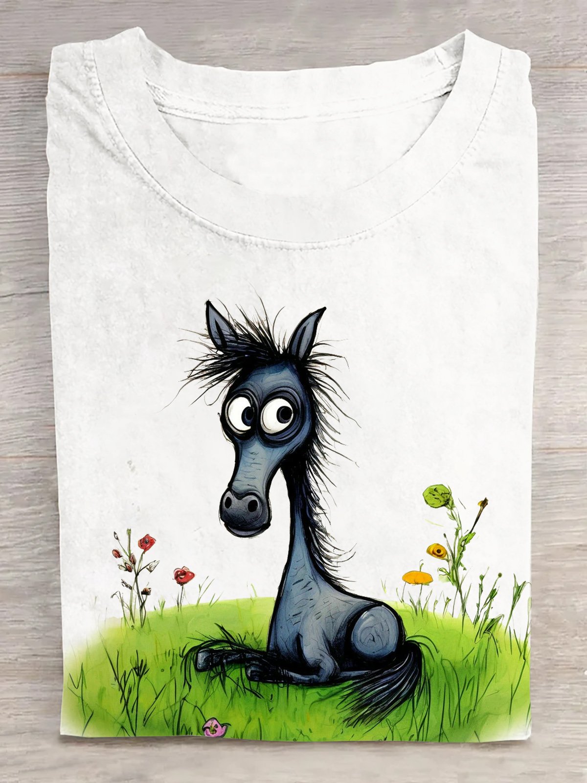 Donkey Casual Crew Neck Cotton T-Shirt