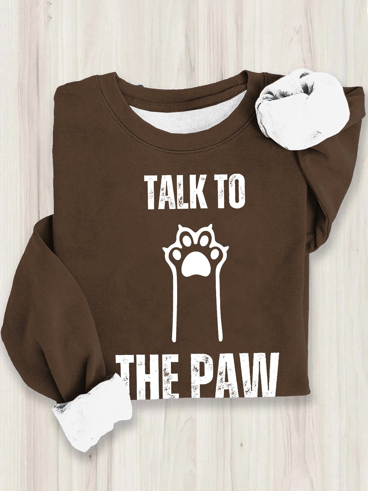 Talk to the Paw Cotton Loose Sweatshirt