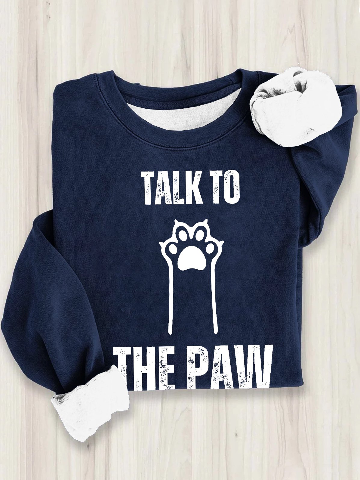 Talk to the Paw Cotton Loose Sweatshirt