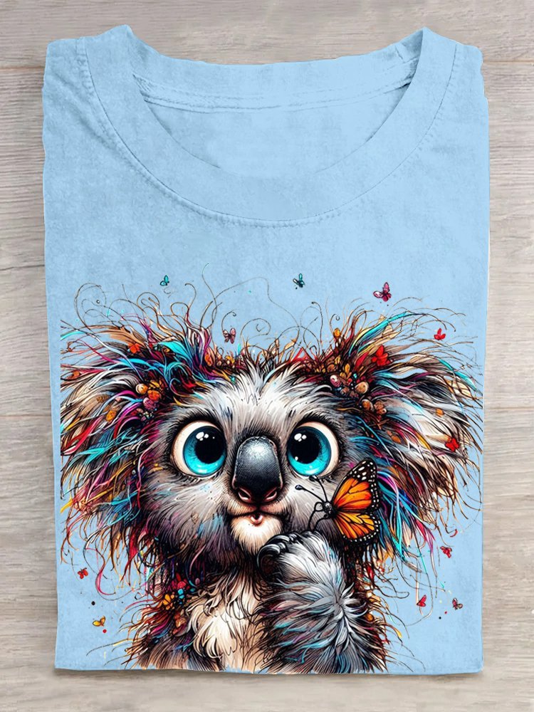 Casual Animal Crew Neck T-Shirt