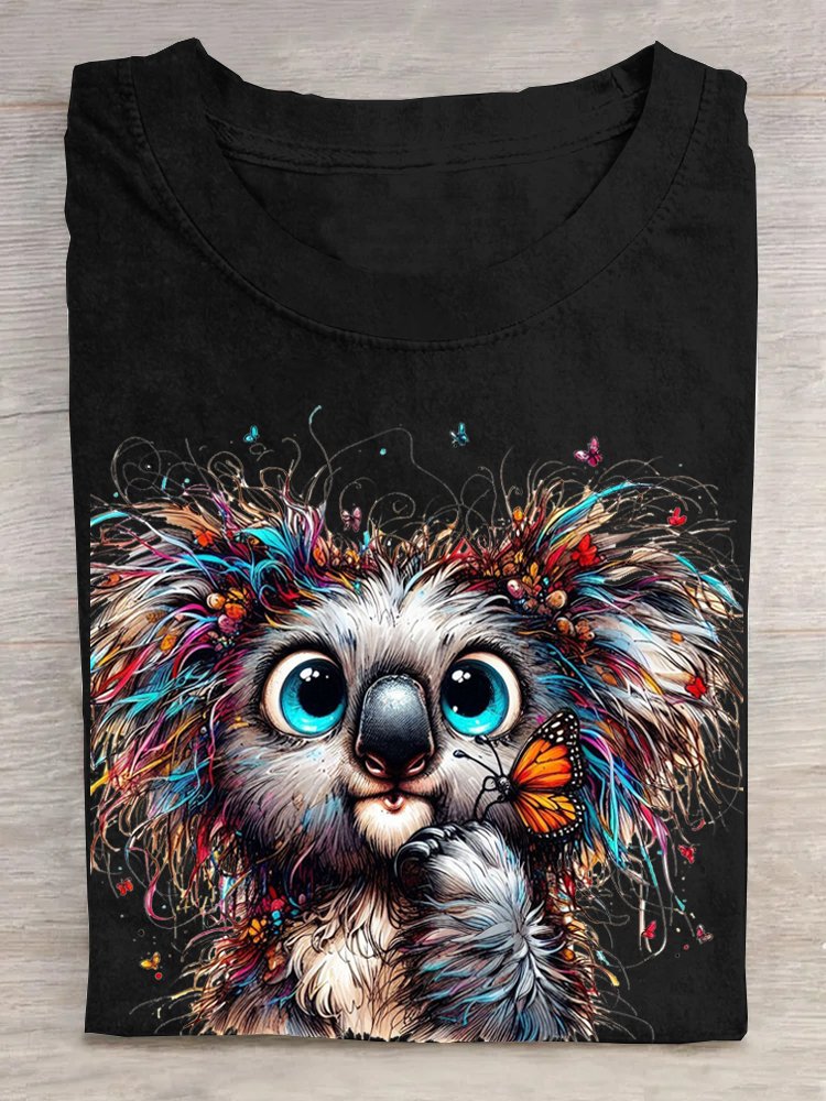 Casual Animal Crew Neck T-Shirt