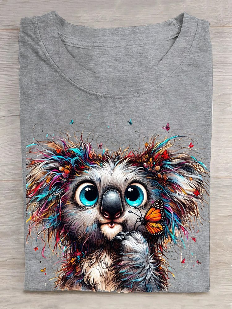 Casual Animal Crew Neck T-Shirt