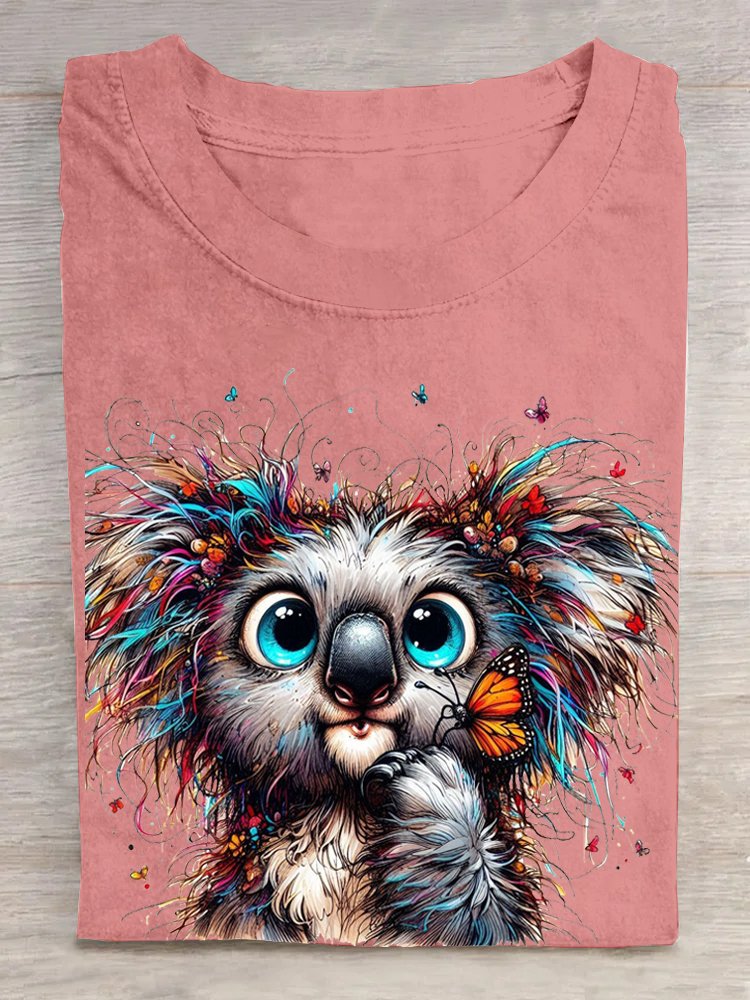 Casual Animal Crew Neck T-Shirt