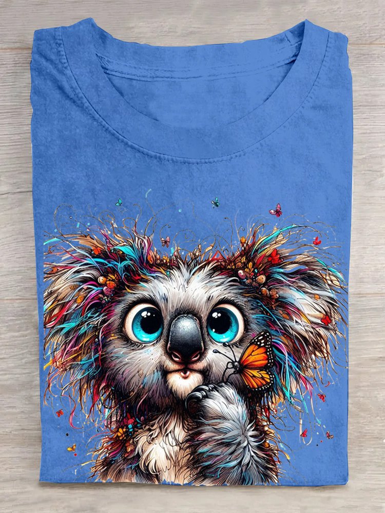 Casual Animal Crew Neck T-Shirt