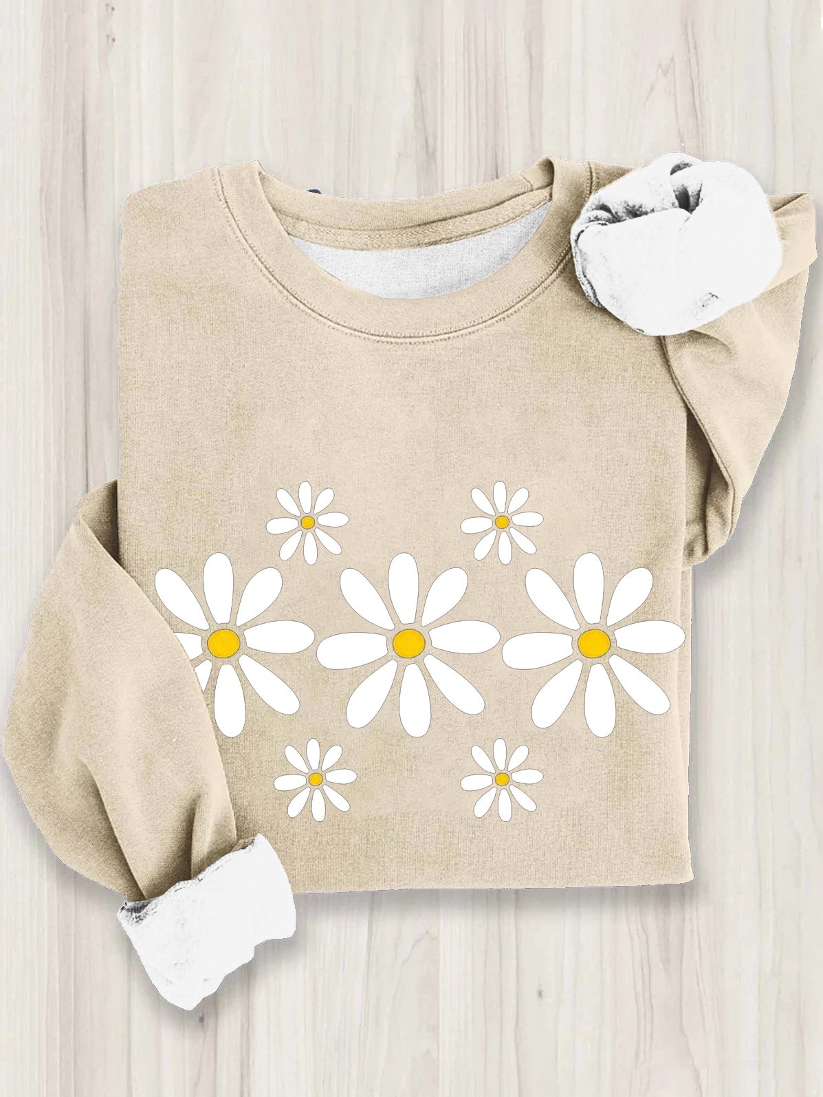 Cotton Casual Daisy Sweatshirt