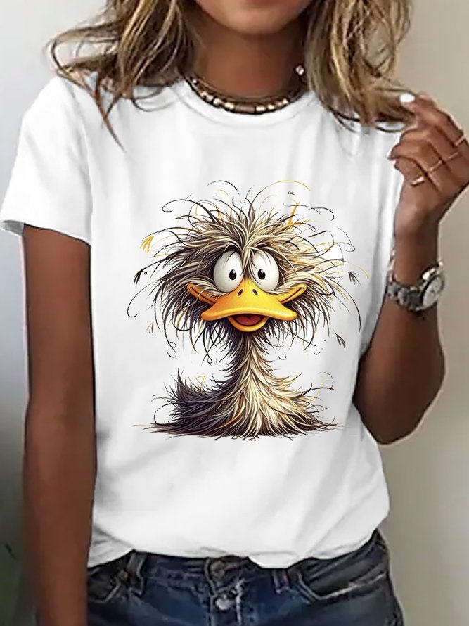 Cotton Duck Casual Crew Neck T-Shirt